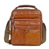 Handbag Casual Men Genuine Leather Shoulder Bag Men's Oil Wax Messenger s bolsas Male Small Briefcases Crossboday