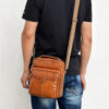 Handbag Casual Men Genuine Leather Shoulder Bag Men's Oil Wax Messenger s bolsas Male Small Briefcases Crossboday