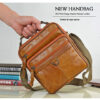 Handbag Casual Men Genuine Leather Shoulder Bag Men's Oil Wax Messenger s bolsas Male Small Briefcases Crossboday