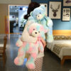 Kawaii Plush Rainbow Teddy Bear Toy Plush Stuffed Animal Doll Pillow Colorful Bowknot Bear Birthday Gift 1