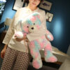 Kawaii Plush Rainbow Teddy Bear Toy Plush Stuffed Animal Doll Pillow Colorful Bowknot Bear Birthday Gift 3