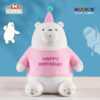 Kawaii We Bare Bears Happy Birthday Series Plush Toy Cartoon Anime Figure Ice Bear Grizzly Panda 3
