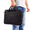 Leather Men Genuine Briefcase Male Large Handbags Black Men's 15.6" Laptop Bag Shoulder Busines Messenger