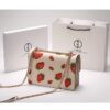 Luxury Women's Brand Premium Strawberry Organ Bags Designer Printed Strawberry Simple and Popular One Shoulder Crossbody Handbag