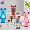 Moc Bearbrick 3d Microparticles Violent Bear Building Blocks Mini Model Micro Diamond Decoration Assembled Bricks Children 1