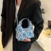 MOODS Soft Fabric Shoulder Crossbody Bags For Women 2023 Luxury Designer Purses And Handbags Raw Edge Casual Underarm Hobos Bag