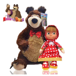 Mashas And The Bear Plush Toy Cartoon Soft Cotton Doll Anime Derivatives Children Decorate Ornament Boy
