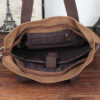 Men Handbag Retro Solid Color Large Capacity Canvas Briefcase Leisure Travel Multifunction Business Bag Male Computer