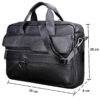 Men's Genuine Large Leather Handbag for Men Business Travel A4 Paper Messenger Bag 14 Inch Laptop Shoulder Male Briefcase