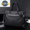 Men's New Fashion Brifecase Large Capacity Solid Color Soft Leather Male Business Messenger Bag High Quality Computer Handbag