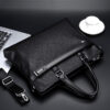Men's New Fashion Brifecase Large Capacity Solid Color Soft Leather Male Business Messenger Bag High Quality Computer Handbag
