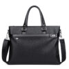Men's New Fashion Brifecase Large Capacity Solid Color Soft Leather Male Business Messenger Bag High Quality Computer Handbag