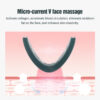 Microcurrent V-face Face Lift Device 6Mode Heated Skin Rejuvenation Double Chin V Face Vibration Massager Wireless Remote Contro