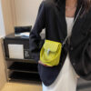 Mini Chain Cute PU Leather Crossbody Bags with Short Handle for Women 2023 Luxury Solid Color Fashion Phone Handbags and Purses