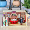 New Kumamon Bear City Stree View Sakura Flowers House Building Blocks Diy Coffee Shop Country Bricks 2