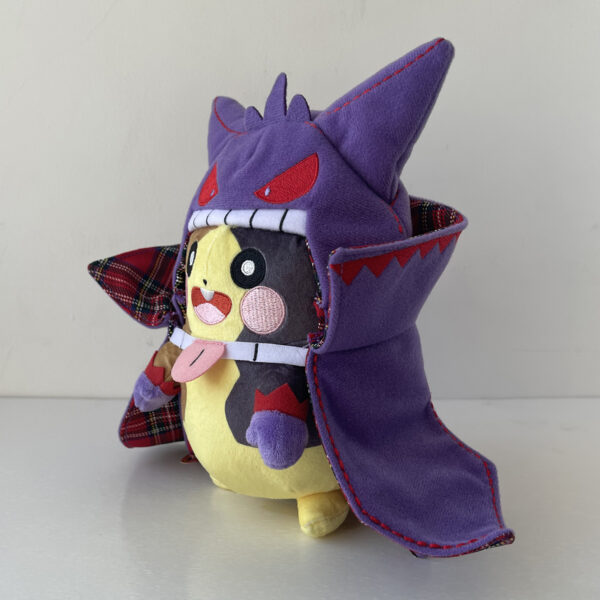 New Halloween Style Morpeko Wearing Gengar Cloak Very Cool Pokemon Plush Toy Teddy Bear Stuffed Doll 2