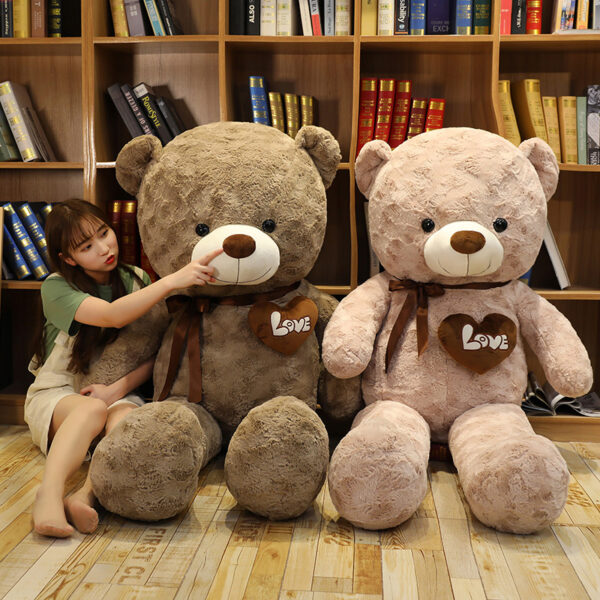 Nice New Hot High Quality 2 Colors Teddy Bear With Love Stuffed Animals Plush Toys Doll 3
