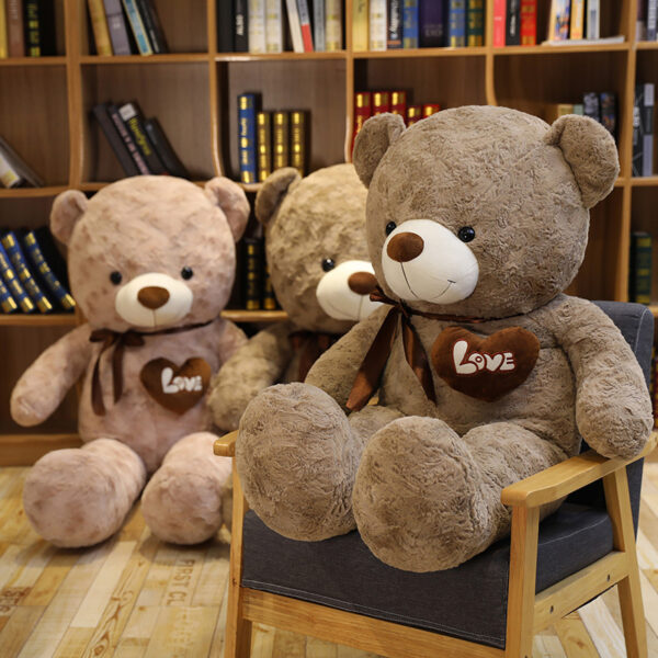 Nice New Hot High Quality 2 Colors Teddy Bear With Love Stuffed Animals Plush Toys Doll 4