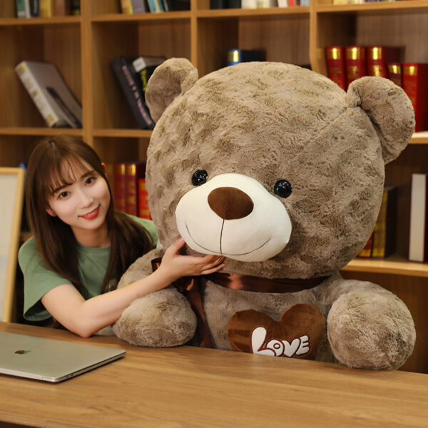 Nice New Hot High Quality 2 Colors Teddy Bear With Love Stuffed Animals Plush Toys Doll 5