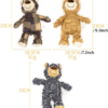 Patchwork Cute Bear Pet Plush Toys Funny Sounding Interactive Dog Toys Puppy Bite Resistant Molar Chew