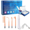 Portable Electrode High Frequency Facial Beauty Machine Electrotherapy Wand Glass Tube Face Cleansing Skin Tightening Device