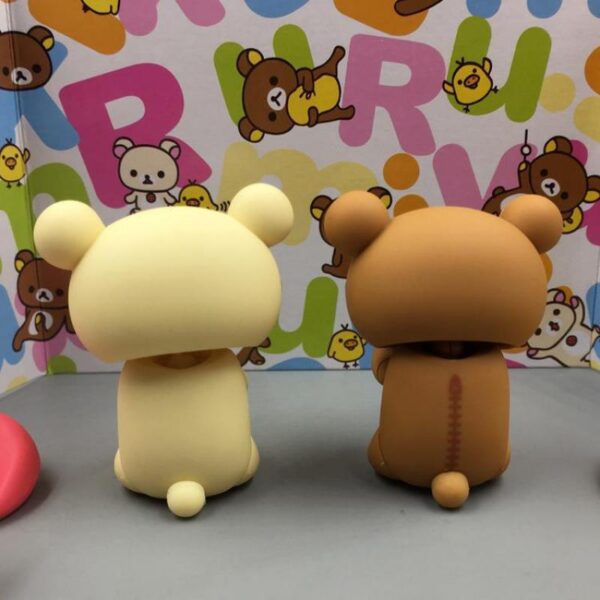 Rilakkuma Anime Figure Car Decoration Anime Action Figures With Movable Joints Decorate Kawaii Bear Suit Toy 3