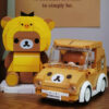 Rilakkuma Bear Castle Doll House Diy Miniature Furnitures Building Blocks Architecture Micro Assemble Bricks Toys Kid 5