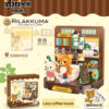 Rilakkuma Bear Cute Building Block Model Fairytale Castle Ornament Diy Handmade Educational Assemble Funny Toy Gift