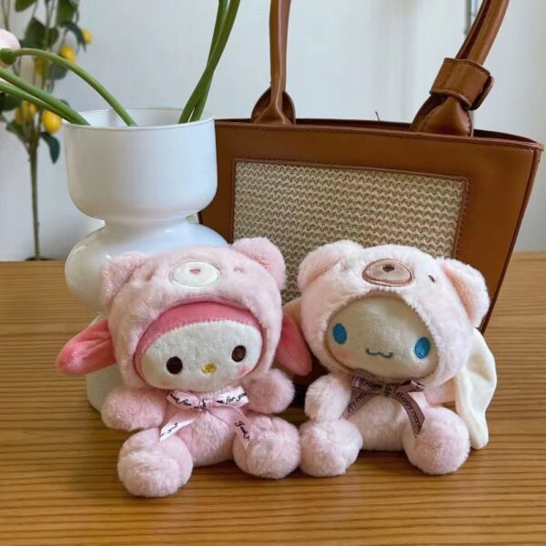Sanrio Aroma Bear Series Kawaii My Melody Plushies Cinnamoroll Pochacco Plush Toys Anime Doll Cute Keychain 3