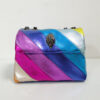 Summer Mini Rainbow Women Handbag Jointing Colorful Cross Body Bag Patchwork Shoulder Bag