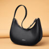 Top Layer Cowhide Crescent Bag Fashion Genuine Leather Handbag Luxury Women's New Shoulder Underarm Half Moon Bag Free Shipping