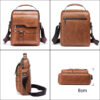 WEIXIER Men Crossbody Bag Shoulder Bags Vintage Men Handbags Large Capacity PU Leather Bag For Man Messenger Bags Tote Bag