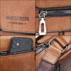 WEIXIER Men Crossbody Bag Shoulder Bags Vintage Men Handbags Large Capacity PU Leather Bag For Man Messenger Bags Tote Bag