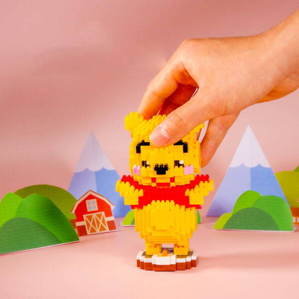 Winnie The Pooh Micro Building Blocks Disney Bear Tigger Eeyore Piglet Mini Diamond Brick Figures Toys 3