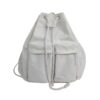 raucohouse Korea niche backpack canvas drawstring Tide brand men's bag college school travel purse