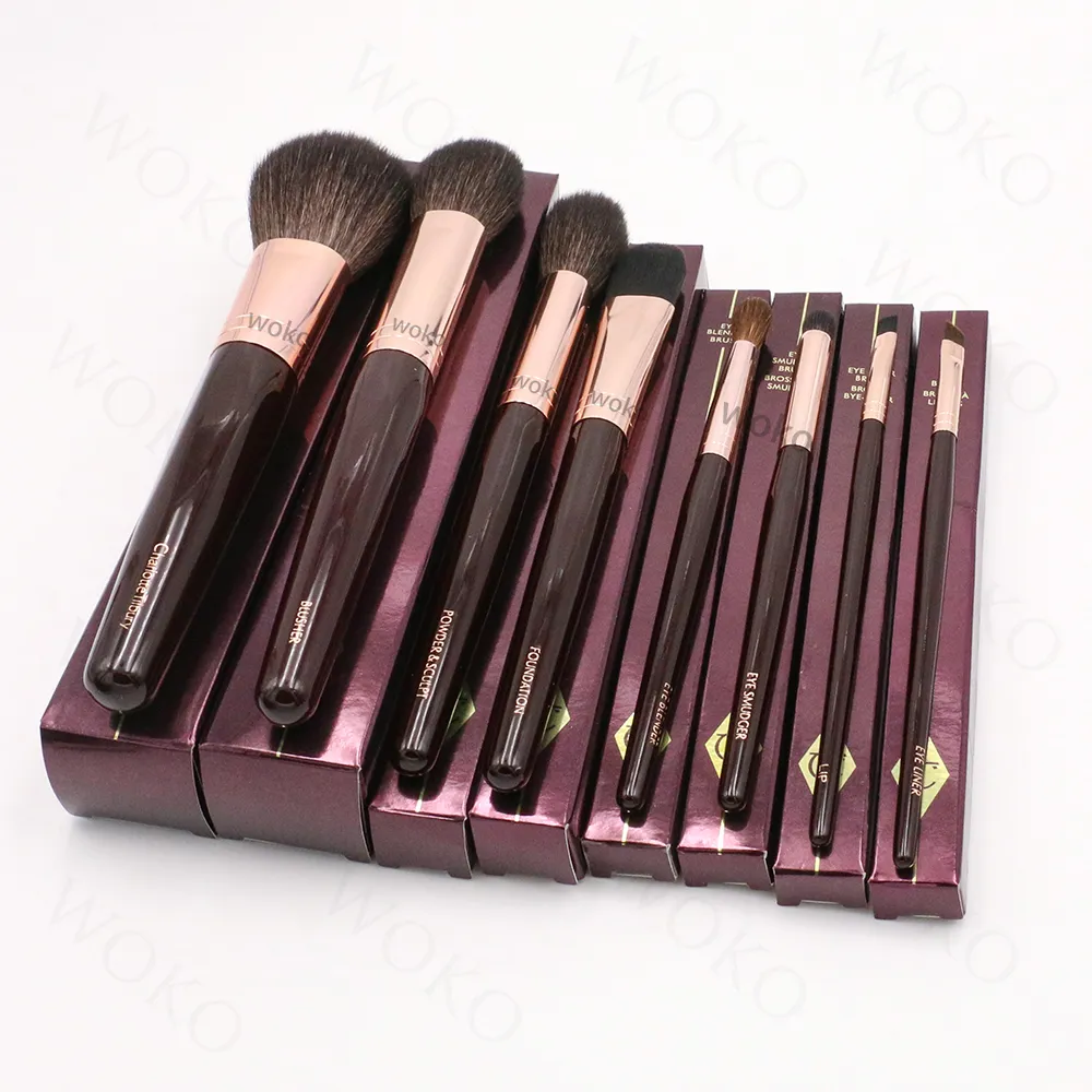 8pcs Ct Makeup Brushes Set Bronzer Powder Sculpt Blush Foundation Brush Eye Blender Smudger Liner Lip
