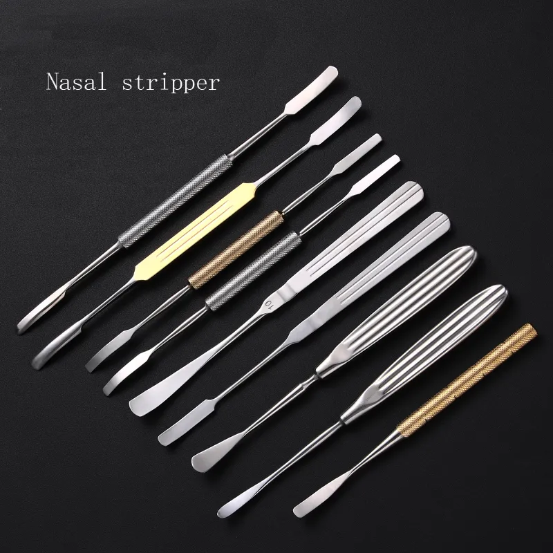Cosmetic Nasal Stripper Nasal Periosteum Microstripper Double Ended Spatula Nasal Stainless Steel Instrument Tool