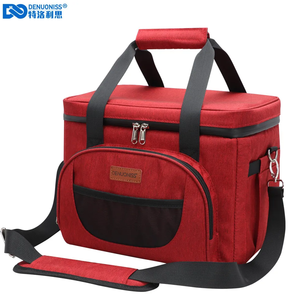 Denuoniss 16 28l 40 Cans Cooler Bag With Strap Picnic Bag Sac Isotherme Insulated Bag For