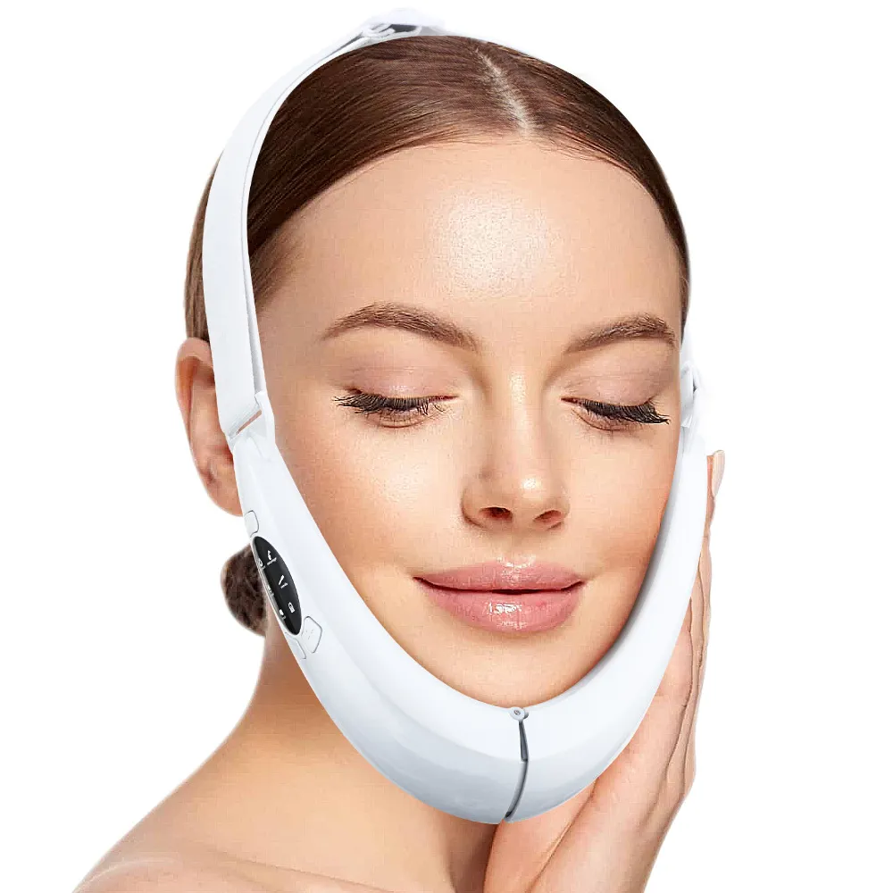Face Slimming Device Micro Current Color Light Ems Vibration Constant Temperature Facial Massage V Face Cosmetic