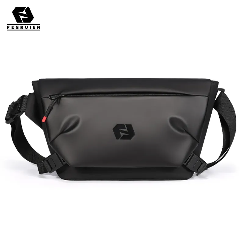 Fenruien New Magnetic Buckle Shoulder Bag For Men Business Crossbody Bags Waterproof Large Capacity Messenger Bag