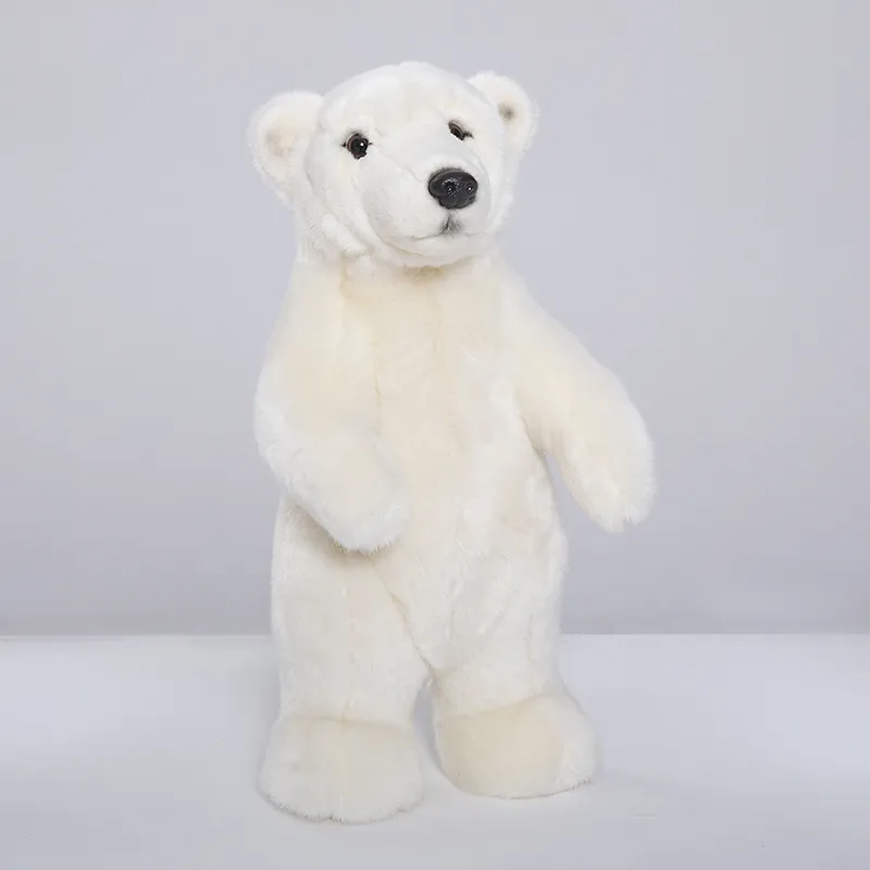 Lifelike Standing Oso Polar Bear Plush Toy Cute Animal Stuffed Polarbear Kids Dolls Room Decoration Birthday
