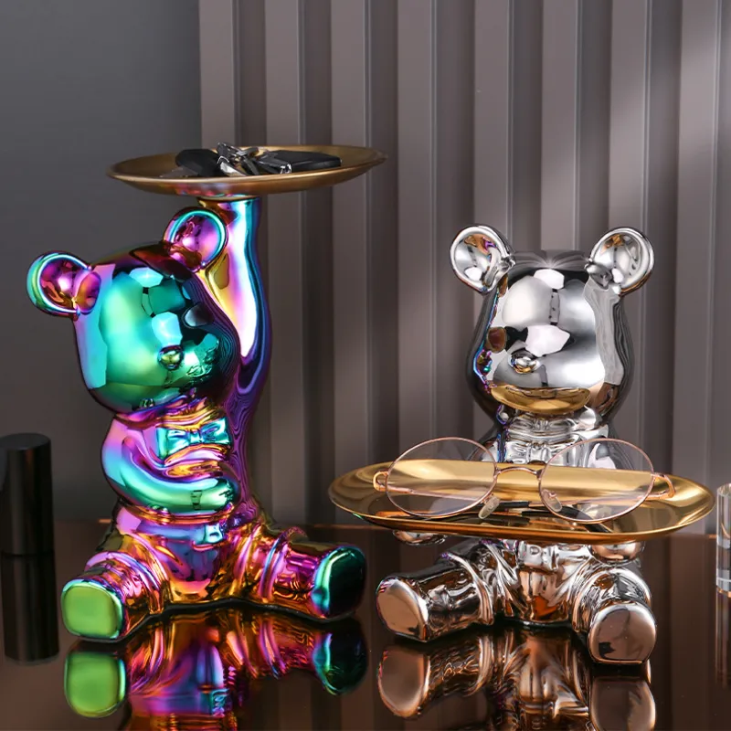 Light Luxury Ornaments Violent Bear Dolls Small Ornaments Living Room Tv Cabinet Cartoon Statues Wine Cabinet