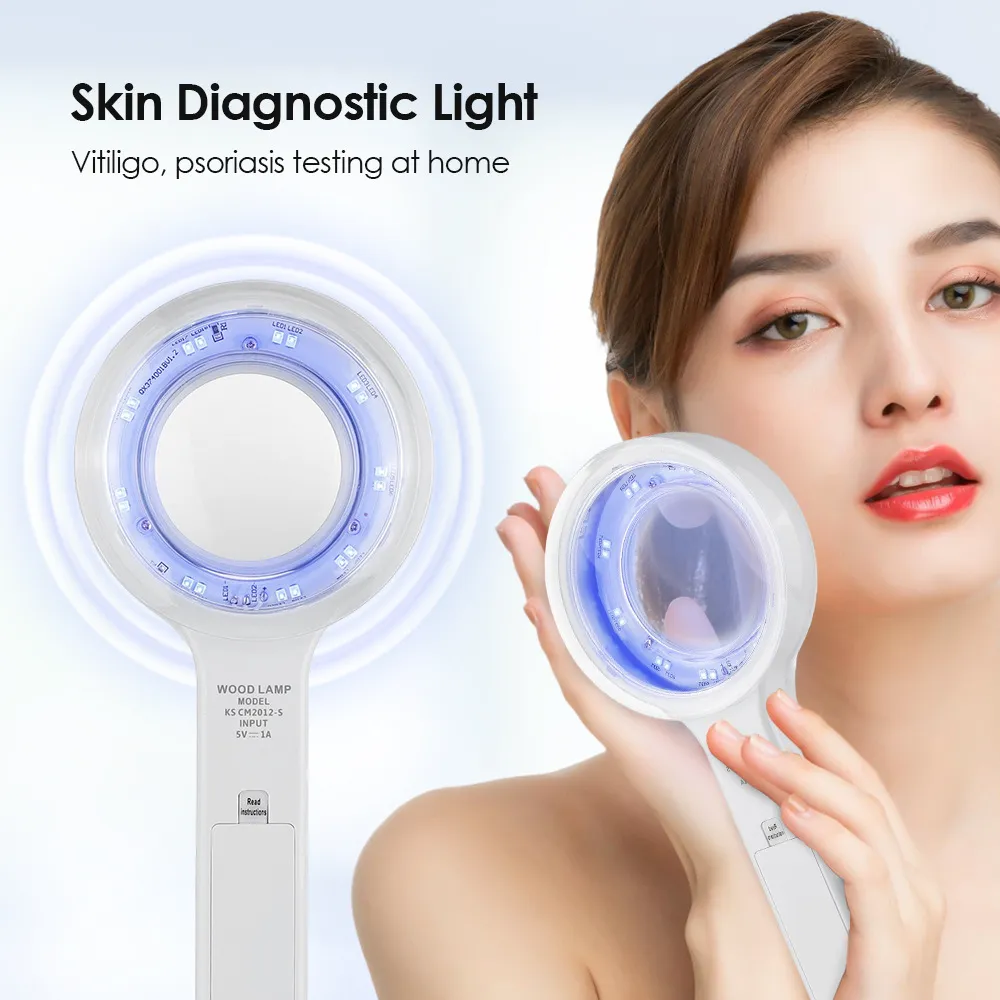 New Woods Lamp Rechargeable Handheld Skin Diagnostic Lamp Skin Detection Instrument Multi Function Cosmetic Instrument