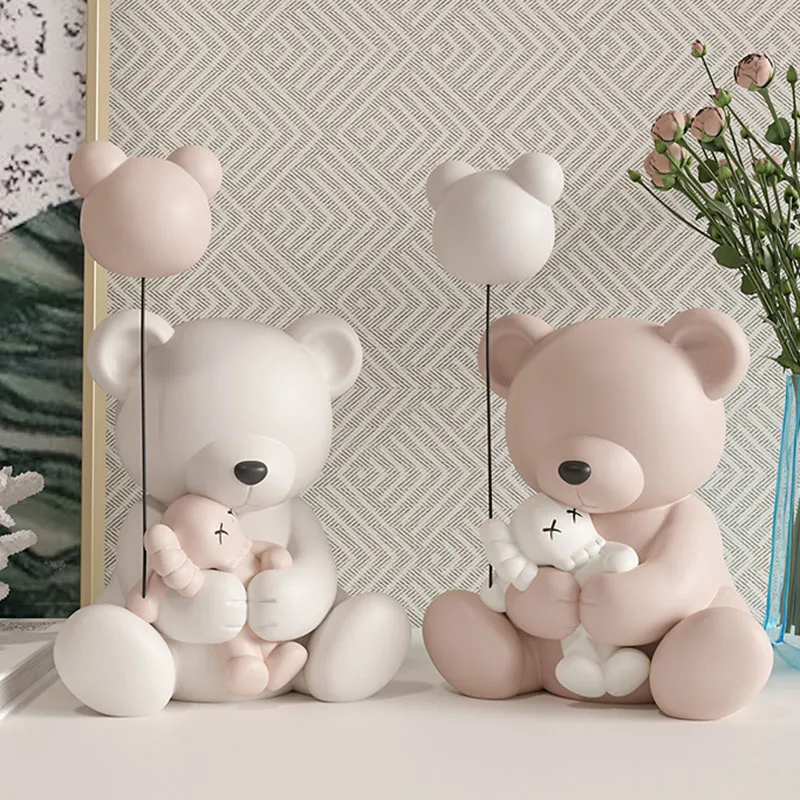 Simple Bear Figurine Miniature Living Room Tv Cabinet Bedroom Children S Room Desk Ornaments Home Decor