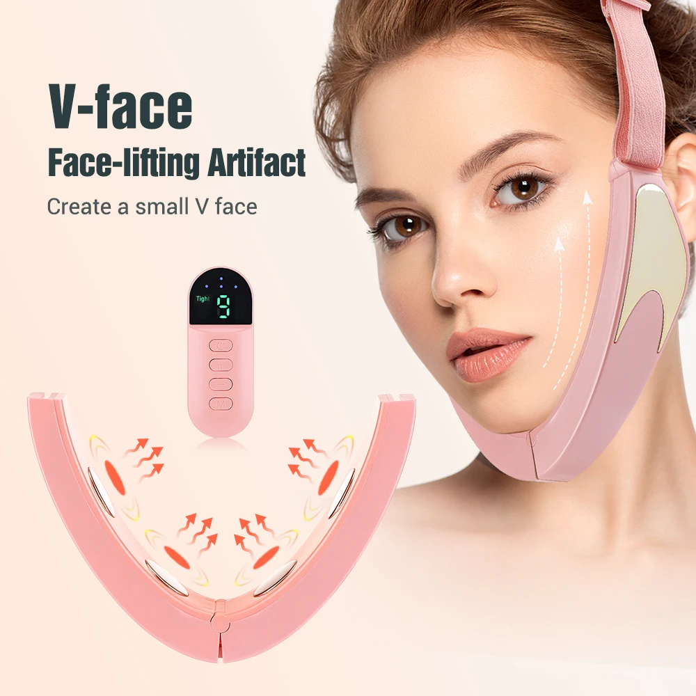 Smart V Face Face Lifting Massager Vibrating Slimming Intelligent Beauty Tools Heated Firming Skin Eliminate Facial